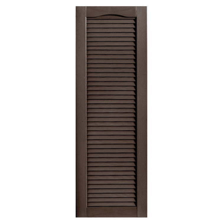 Cathedral Top Full-style Open Louvre Shutters Pair