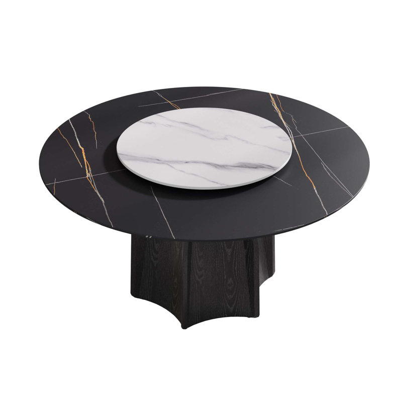 Table de salle à manger Modern Modern, Noir / blanc
