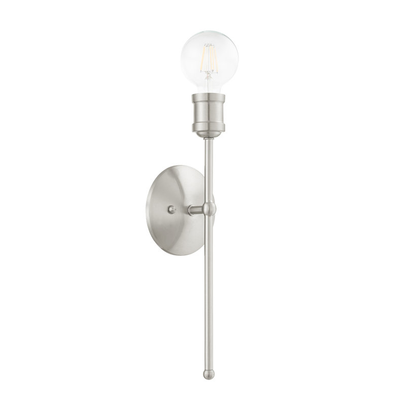 Lounell Steel Wallchiere, Brushed Nickel