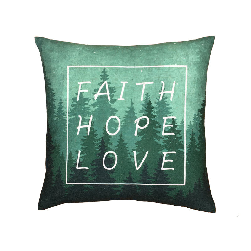 Coussin Rocky Mountain Faith Hope Love