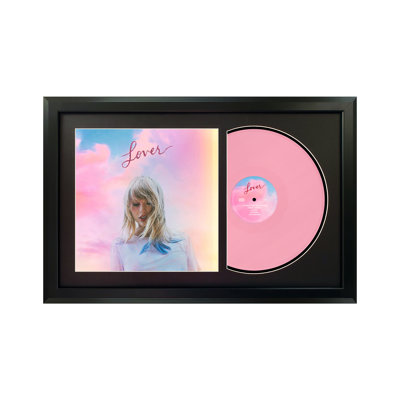 Taylor Swift "Lover" Framed Vinyl Record Wall Art, LP Album Cover Display, Music Memorabilia Decor, Unique Gift for Vinyl Lovers