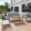 Wicker 4 - Person Garden Lounge Set-1163365962