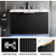 Meuble-lavabo flottant mural 30 po avec lavabo et lumière DEL, 30 po, noir-592320815