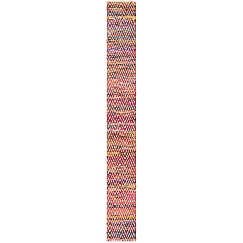 Keidon Cotton Abstract Indoor Rug, Runner 1'2" x 10'