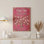 Arbre floral avec oiseaux et message d'amour sur toile tendue, reproduction d'art sur toile pour la fête des mères ou décoration intérieure
