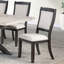 Ensemble de 2 chaises d'appoint rembourrées antiques et rembourrées beige clair