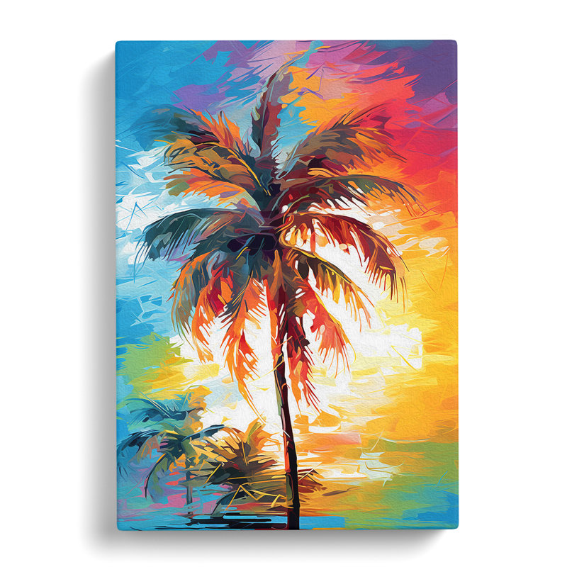 Palm Tree Abstract No.2 - Wrapped Canvas, 60cm H x 40cm W x 3cm D