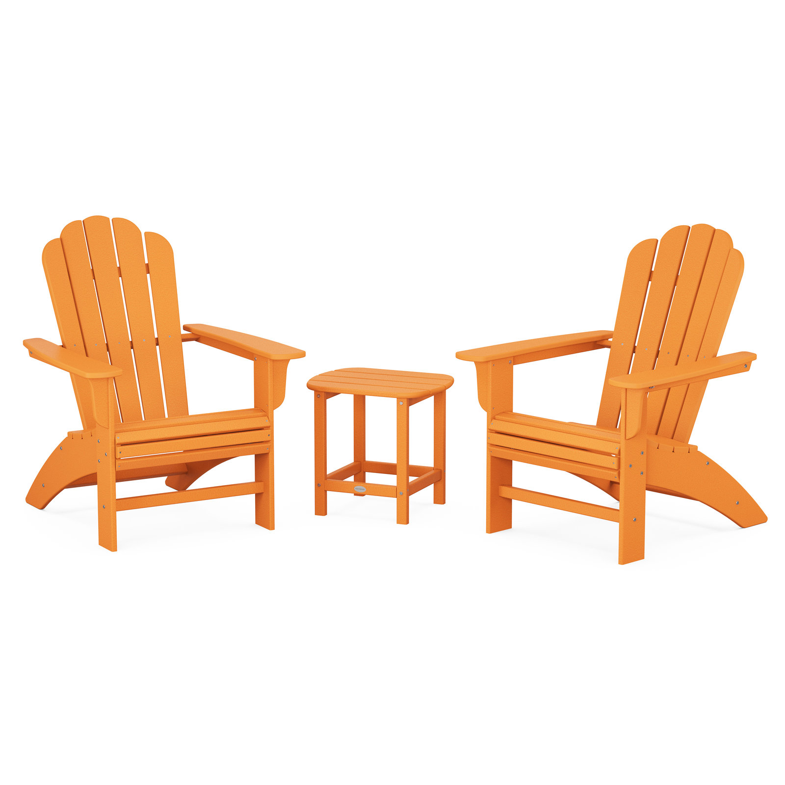 POLYWOOD® Cottage 2-Person Patio Seating Group, Tangerine