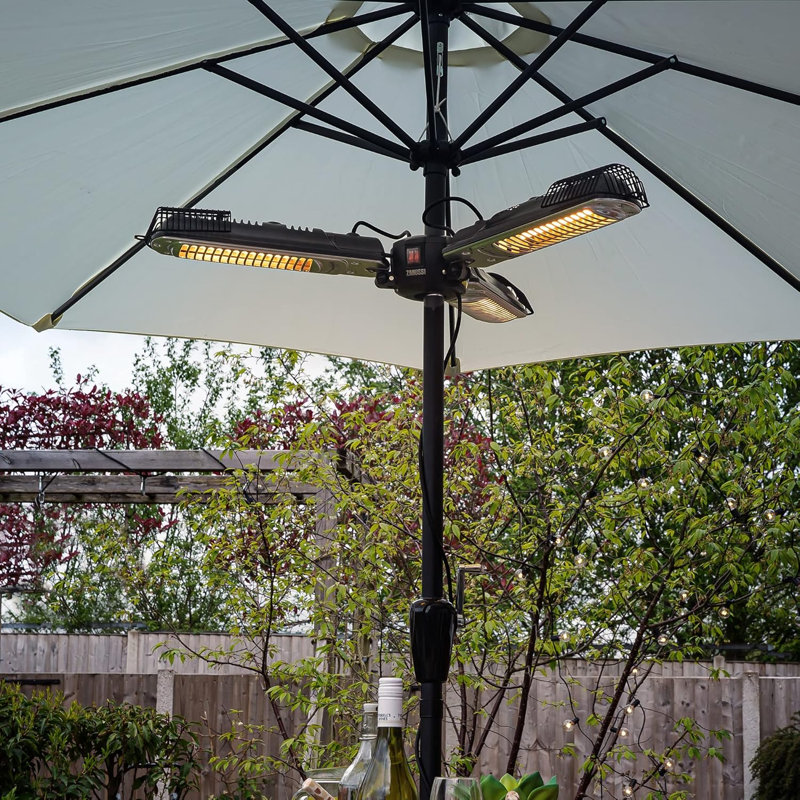 Chauffe-terrasse électrique en acier inoxydable 1500w