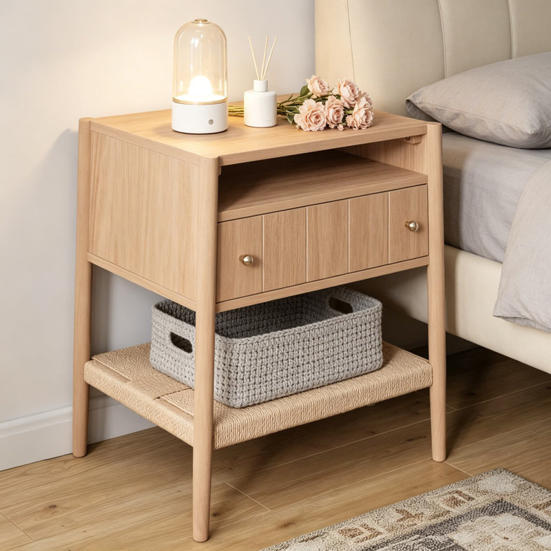 Table de chevet avec tiroir Mid-Century