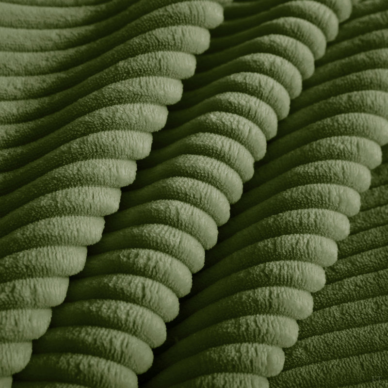 Repose-pieds en velours côtelé, Green