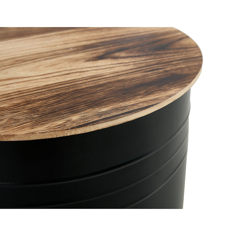 2 tables de rangement Gelacio Drum, Noir