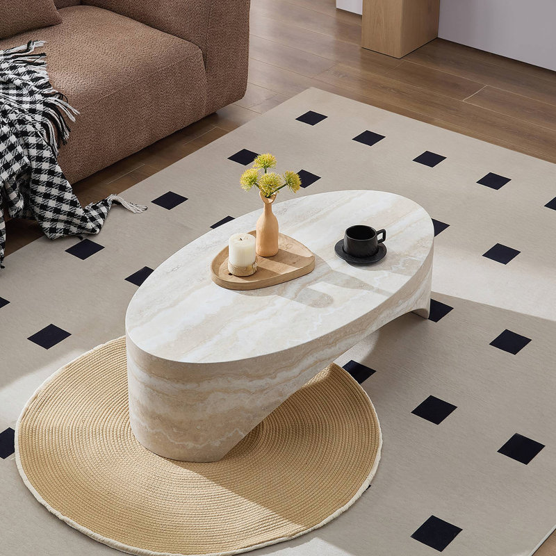 Table d'appoint The Oval, Blanc