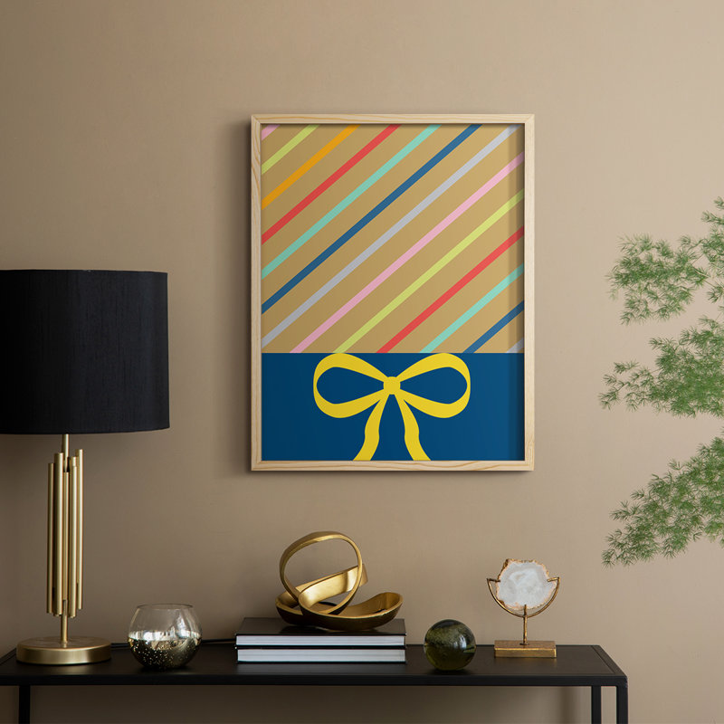 Stripes Framed Print - Solid Wood, 11" H x 9" W