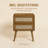 NTC MEL Solid Wood Nightstand with 2 Drawers, Handwoven Natural Rattan Bedside Table, Mid Century Modern Night Stand, Wooden Side Table for Bedroom, Easy Assembly, Rustic Oak-125492172-125492174
