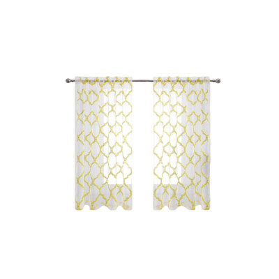 Paire de rideaux semi-transparents avec passe-tringle Franjul
