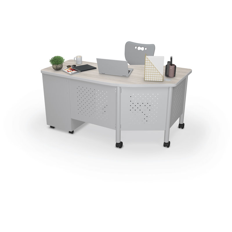 Bureau rectangulaire 60 "Lab Lab, Oui, Orme gris