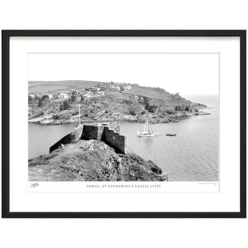 Fowey, St Catherines Castle C1955 - Single Picture Frame Print, 45cm H x 60cm W x 2.3cm D