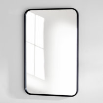 Decmode Black Metal Wall Mirror, Set of 3