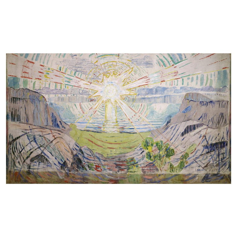 «The Sun» par Edvard Munch - estampe numérique, H 32 po x l 40 po