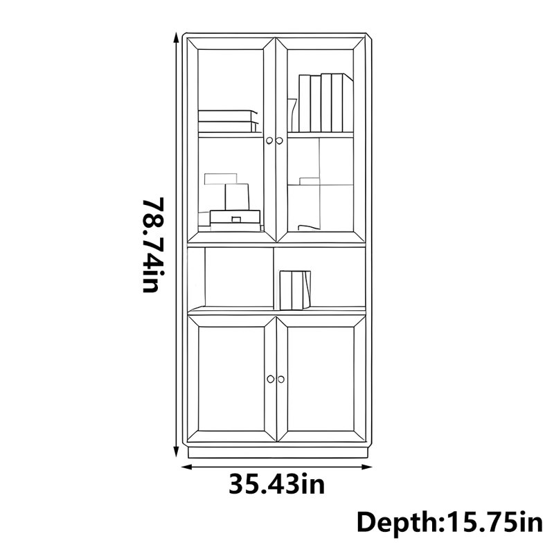 Bibliothèque de rangement à grande capacité