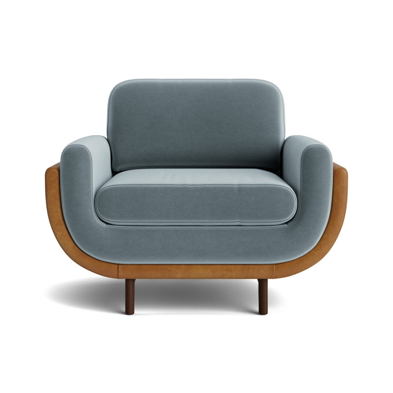 Regatta Chair, Performance Velvet - Harbor/Bedford - Saddle, Sienna