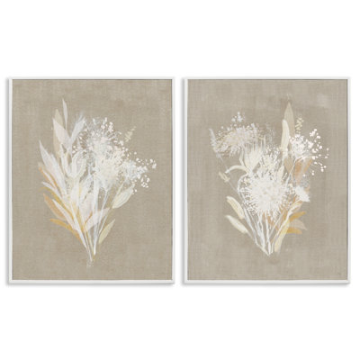 Natural Herb Impression 2pc Framed Giclee Set, design by Susan Jill