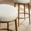 Tabouret de bar 26,5 po Modern Glam avec pieds en métal martelés à la main-980659975