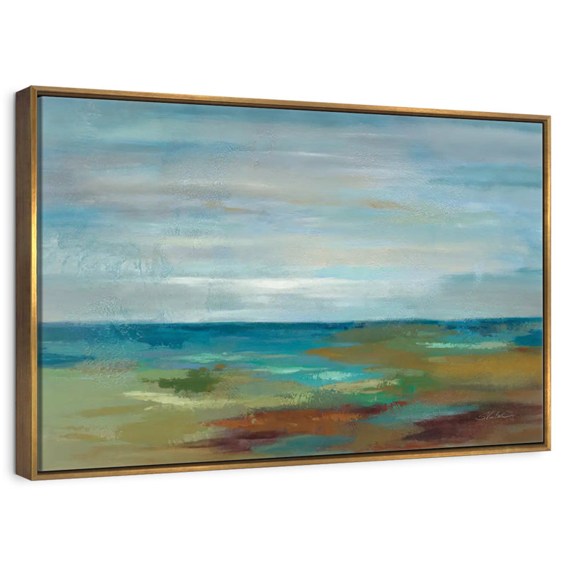 Wispy Clouds, Cadre flottant doré, 37 po x 25 po