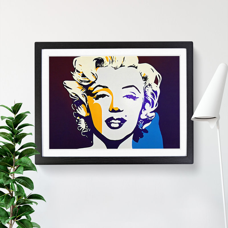 Pop Marilyn Monroe Vol.5 Abstract - Framed Print, 34cm H x 46cm W x 2cm D, Black