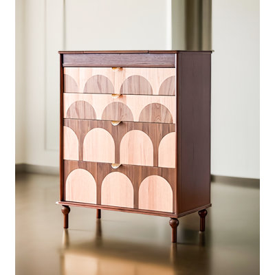 Armoire à bijoux en bois massif de style français rétro