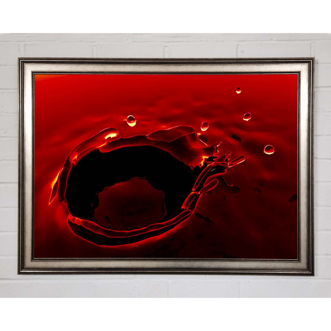 Gerahmtes Leinwandbild Red Water Splash