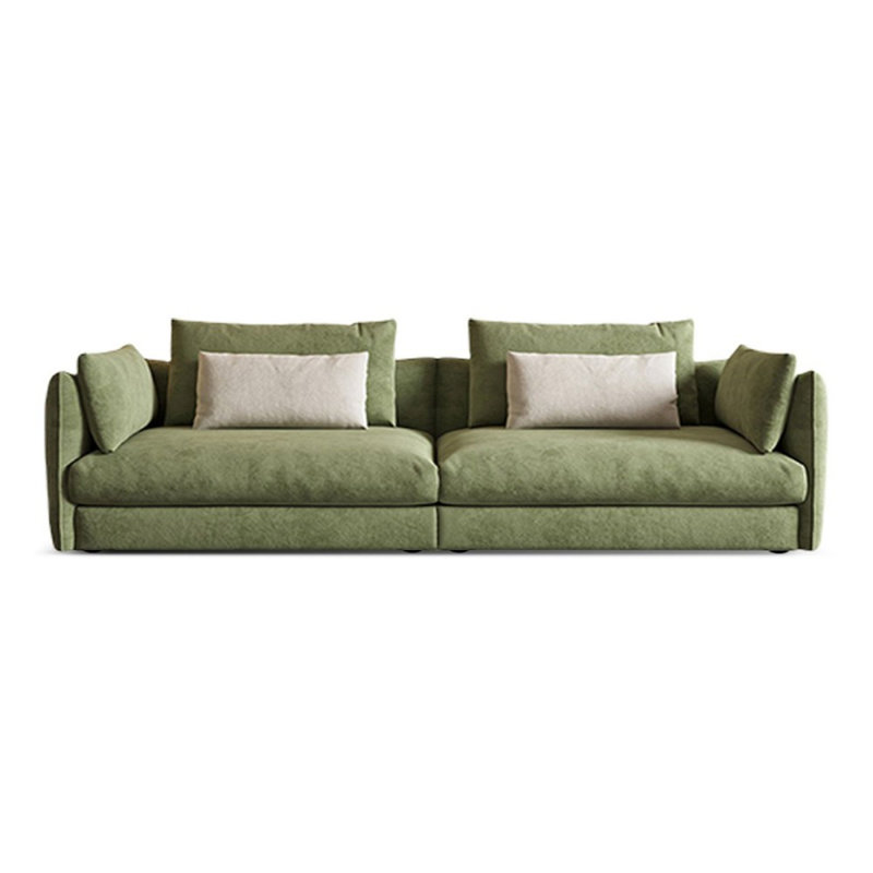 Coussin modulaire vert 100% polyester, 27.56" H x 98.43" W x 38.58" D, 3