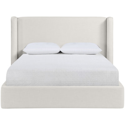 Kendall Wanaque Linen Textured Fabric Upholstered Bed