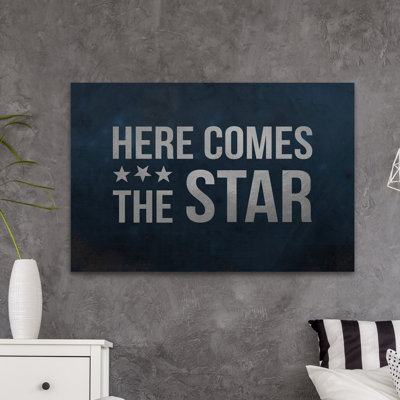Here Comes the Star 1 Piece Wrapped Canvas Wall Art