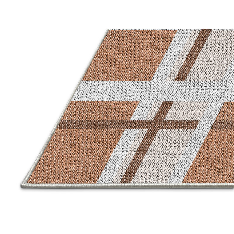 Tapis brun/gris à motifs, Rectangle 2 pi x 3 pi