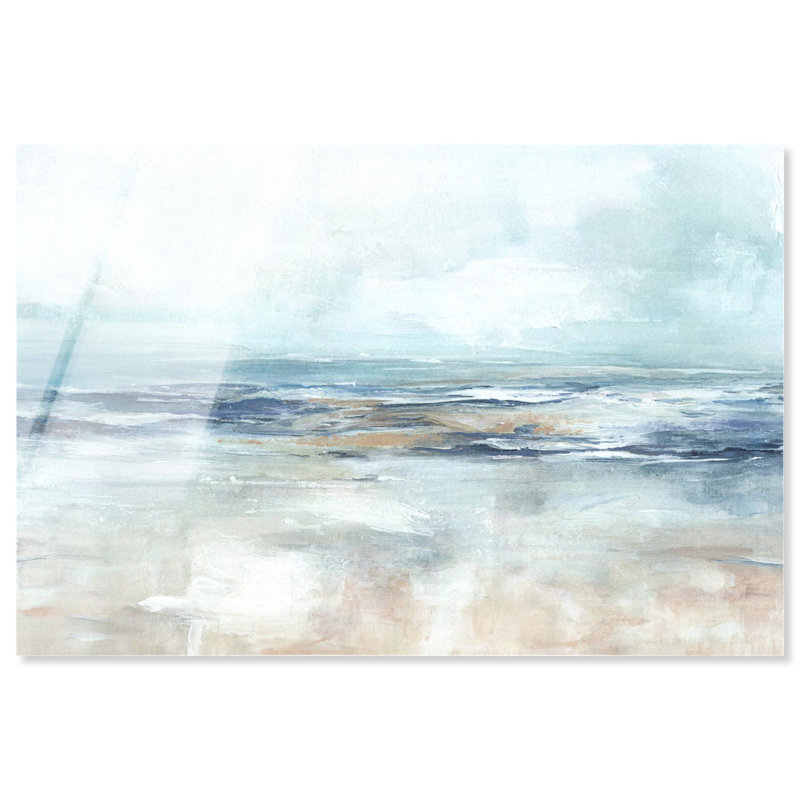 Reproduction acrylique d'art méditerranéen côtier par Art Remedy, 10" H x 15" W