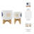 Stoneware and Ceramic Planter Set with Bamboo Stands - Modern Decorative Indoor Planters - Contemporary Geometric Design - Set of 2-996206073-944914616