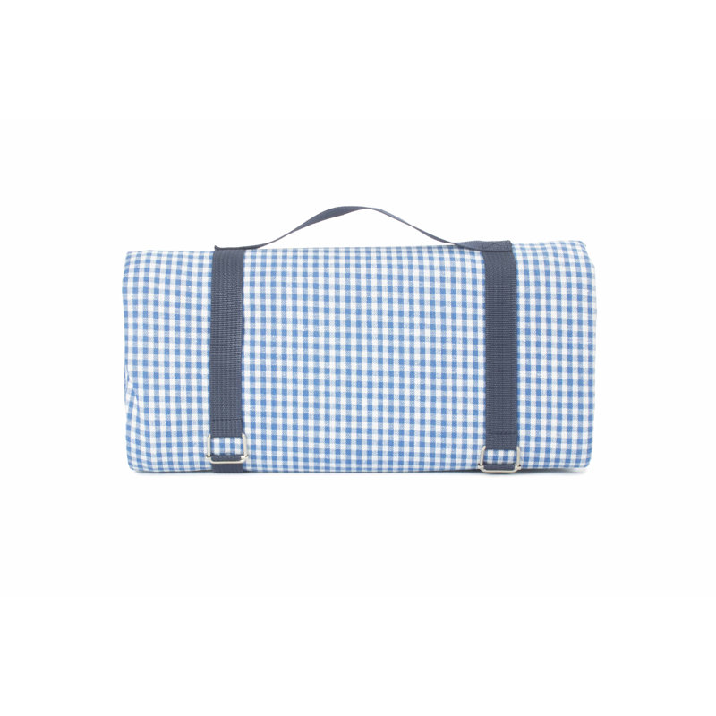 Gingham Checked Picnic Blanket, Blue/White gingham