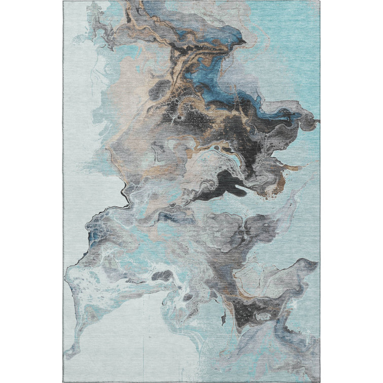 Premium Machine Washable Mehara AMF1688 Abstract Rug