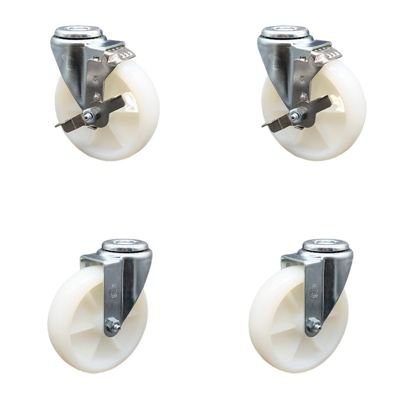 Ensemble de roulettes en acier inoxydable