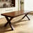 Solid wood rectangular dining table-176882273