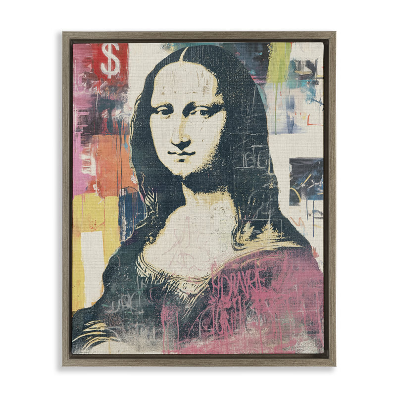 Cadre flottant Urban Renaissance Portrait, design par Svetlana Aleynikova, H 21 po x l 17 po, Cadre flottant orme Montalcino