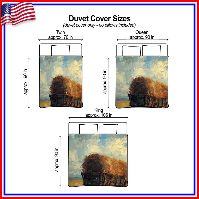 Housses de couette Hay Wagon Field, King