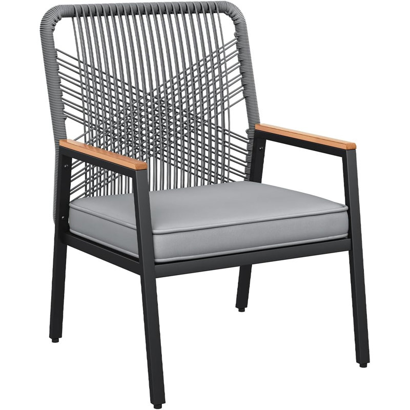 Outdoor Lounge Chair, Grey, Grey