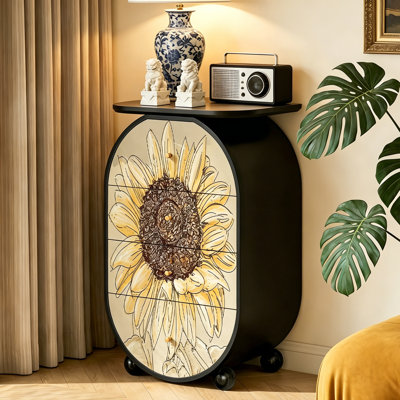 Commode de rangement moderne en bois massif avec tiroirs