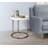  Contemporary 22" Copper and White Round End Table