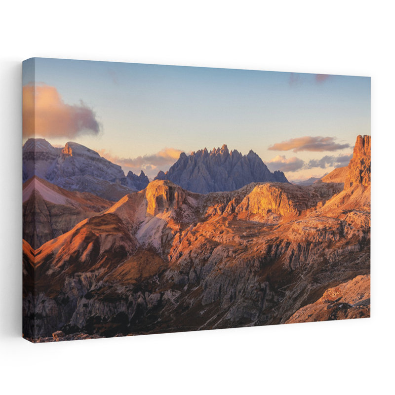 Dolomites, paysage abstrait contemporain, art de montagne, H 16 po x l 24 po