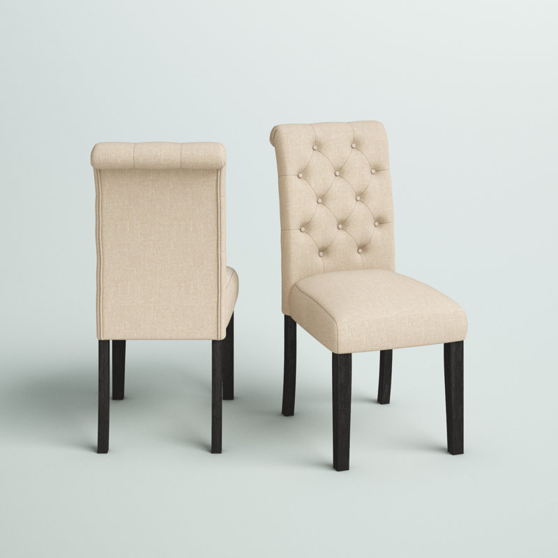 Chaise d'appoint rembourrée Julian, Ivoire