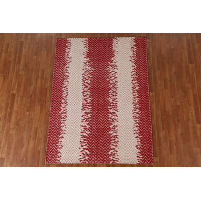 Tapis marocain à chevrons fait à la main 5 x 7